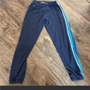 Aviator Nation Navy Joggers with Blue Stripes